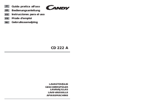 Manual de uso Candy CD 222 A Lavavajillas