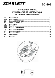 Manuál Scarlett SC-209 Koupel nohou