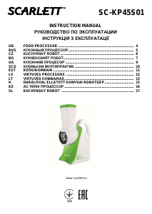 Manual Scarlett SC-KP45S01 Food Processor