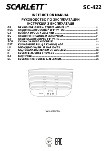 Manuál Scarlett SC-422 Sušička potravin