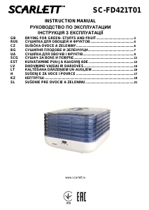 Посібник Scarlett SC-FD421T01 Сушарка для фруктів і овочів