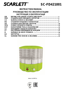 Посібник Scarlett SC-FD421001 Сушарка для фруктів і овочів