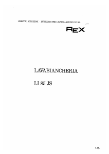 Manuale Rex LI85JS Lavatrice