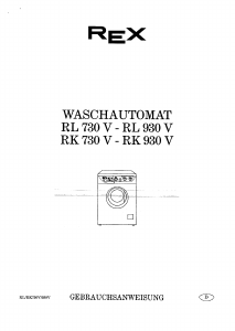 Bedienungsanleitung Rex RK730V Waschmaschine