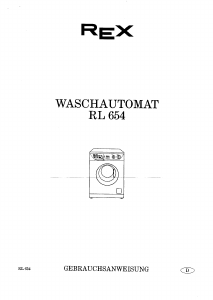 Bedienungsanleitung Rex RL654 Waschmaschine