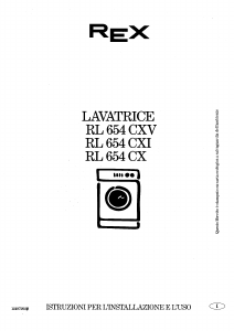 Manuale Rex RL654CXI Lavatrice