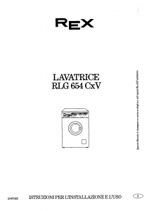 Manuale Rex RLG654CXV Lavatrice