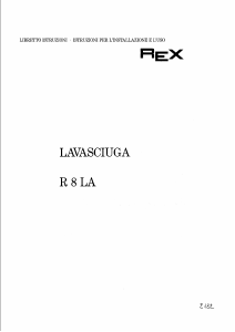 Manuale Rex R8LA Lavasciuga