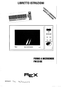 Manuale Rex FM23GE Microonde