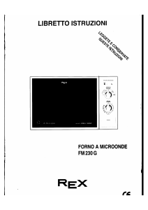 Manuale Rex FM230G Microonde