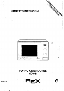 Manuale Rex MO931BE Microonde