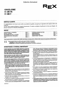 Manuale Rex CI1300FR Congelatore