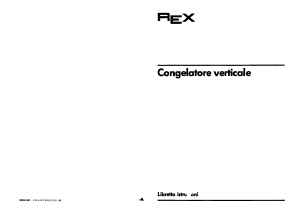 Manuale Rex RI120FVL Congelatore