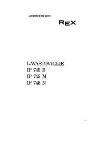 Manuale Rex IP745B Lavastoviglie
