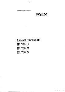 Manuale Rex IP760B Lavastoviglie