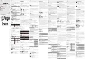 Mode d’emploi Nikon Nikkor AF-S DX 16-80mm f/2.8-4E ED VR Objectif