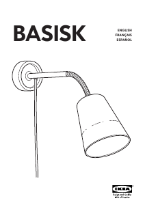 사용 설명서 이케아 BASISK (wall) 램프