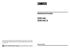 Manuál Zanussi ZOB646 Trouba