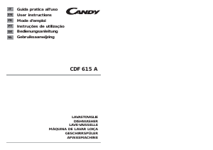 Manuale Candy CDF 615 A Lavastoviglie