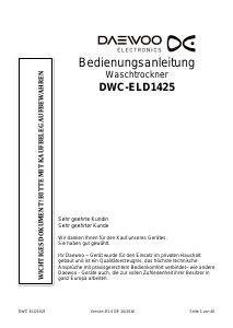 Bedienungsanleitung Daewoo DWC-ELD1425 Waschtrockner