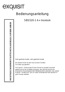 Bedienungsanleitung Exquisit SBS 520-1A+ Kühl-gefrierkombination