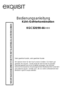 Bedienungsanleitung Exquisit KGC 320/90-4A+++ Kühl-gefrierkombination