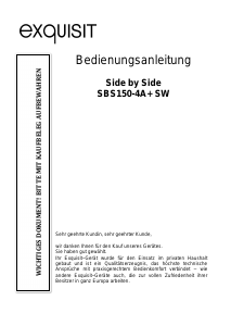 Bedienungsanleitung Exquisit SBS 150-4A+ Kühl-gefrierkombination