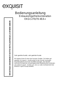 Bedienungsanleitung Exquisit EKGC 270/70-4EA+ Kühl-gefrierkombination