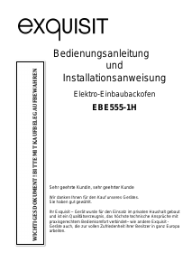 Bedienungsanleitung Exquisit EBE555-1H Backofen