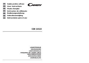 Manual Candy CDI 1010 Dishwasher