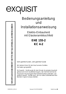 Bedienungsanleitung Exquisit EHE 155-2 Herd