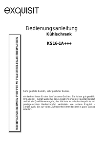 Bedienungsanleitung Exquisit KS 16-1 A+++ Kühlschrank