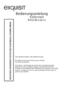 Bedienungsanleitung Exquisit RKS 130-11A++ Kühlschrank