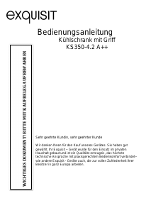 Bedienungsanleitung Exquisit KS 350-4A.2++ Kühlschrank