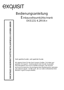 Bedienungsanleitung Exquisit EKS 131-4RV A+ Kühlschrank