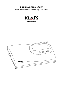 Bedienungsanleitung Klafs 16029 SaunaPUR Thermostat