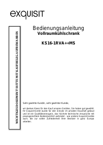 Bedienungsanleitung Exquisit KS 16-1 RVA++ Kühlschrank