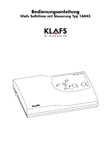 Bedienungsanleitung Klafs 16043 Softclma Thermostat
