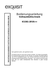 Bedienungsanleitung Exquisit KS 301-1RVA++ Kühlschrank