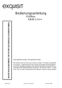 Bedienungsanleitung Exquisit KB 45-1 A++ Kühlschrank