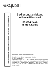 Bedienungsanleitung Exquisit KS 325-4.2A+ Kühlschrank