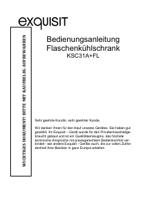 Bedienungsanleitung Exquisit KS C31A+FL Kühlschrank