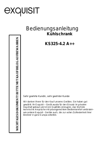 Bedienungsanleitung Exquisit KS 325-4.2A++ Kühlschrank