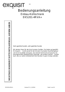 Bedienungsanleitung Exquisit EKS 201-4RVA+ Kühlschrank