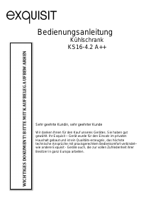 Bedienungsanleitung Exquisit KS 16-4.2A++ Kühlschrank