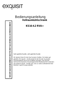 Bedienungsanleitung Exquisit KS 16-4.2 RVA + Kühlschrank