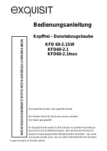 Bedienungsanleitung Exquisit KFD60-2.1 SW Dunstabzugshaube