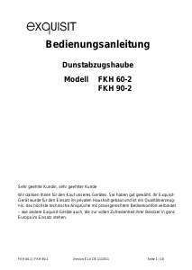 Bedienungsanleitung Exquisit FKH90-2 Dunstabzugshaube