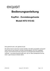 Bedienungsanleitung Exquisit KFD910-6G Dunstabzugshaube