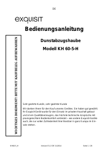 Bedienungsanleitung Exquisit KH60-5H Dunstabzugshaube